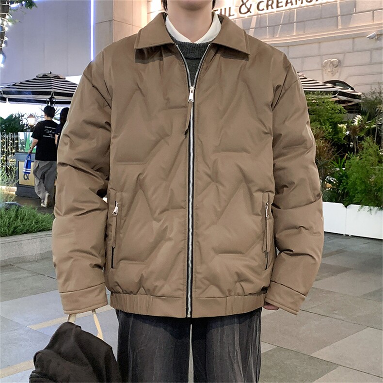 新款有报告冬季轻薄菱形格羽绒服潮外套新标90绒YR25335,男装羽绒服,星座301B-2（原A443-1）