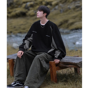 早秋新款拼接印花圆领卫衣WY7012-P50控68图片