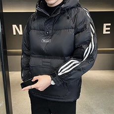 冬季套头男士羽绒服加厚字母印花羽绒衣外套拉链A266-YR04-P200，男装羽绒服，电商A266