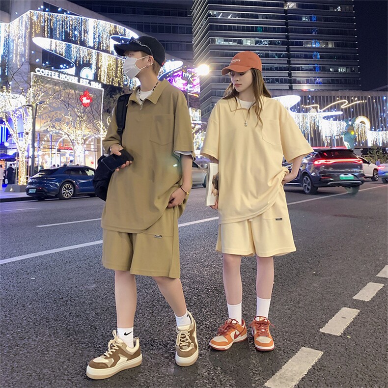 主推短袖polo衫短裤套装情侣运动服TZ307P75控98,男装牛仔裤,电商A309