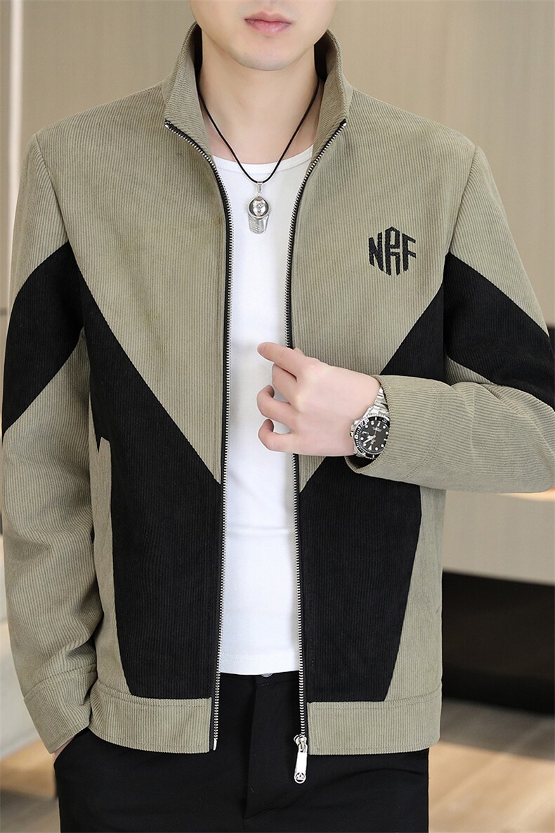 2024春季新款主推男士立领拼接撞色休闲百搭夹克外套上衣801P90,男装夹克,电商B226