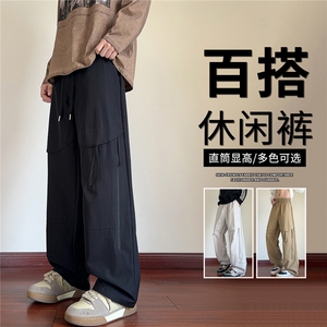 抖音品质美式高街潮牌阔腿工装裤男款夏季A146-GY537特p29量大优图片