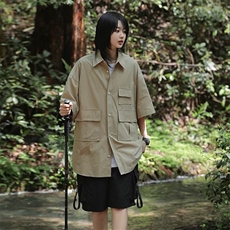 衬衫男女短袖韩版潮流痞子帅气2024夏季新款ins宽松外套CY896-P37，男装衬衫，星座412-3