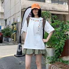 万针全刺绣工艺抖音得物高品质260克重磅纯棉双纱美式高街短袖T恤，男装T恤，电商A486