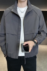 夹克男休闲上衣纯色休闲立领夹克外套A329-JK2527-P115，男装夹克，电商A329