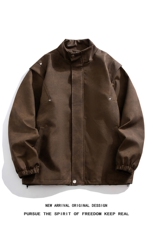 PY178/P95秋装新款水洗复古磨砂皮衣男士皮夹克个性休闲男外套，男装夹克，电商基地A050