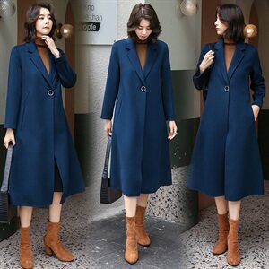 100%羊毛秋冬修身双面羊绒大衣时尚舒适羊毛呢外套，女装毛呢外套，美吧服饰