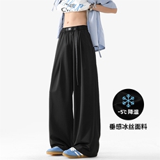 2026夏季新款冰丝凉感垂感腰带休闲裤男K5724B-特P30建议零售价78，男装休闲裤，电商A001