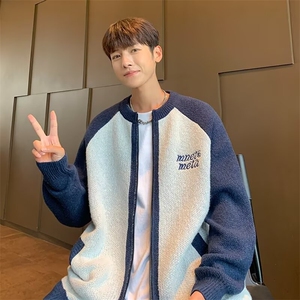 F509 P65秋冬男装开衫毛衣外套宽松日韩休闲图片