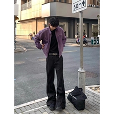 【有货】紫色外套刮烂牛仔夹克JK7222特P80，男装夹克，星座908-1