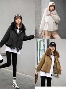 高大上大毛领派克服，其它，湘怡服饰