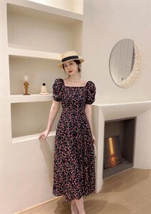 法式碎花连衣裙,女装连衣裙,亿炫(5F)