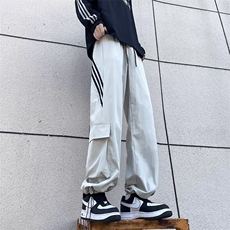 美式条纹休闲休闲裤男夏季潮牌工装裤高街直筒宽松长裤M5422-P40，男装工装外套，星座1008-1