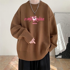 半高领毛衣男士大码针织衫男毛线衣男M18329-P45加绒款-P65，男装针织衫/毛衣，电商A040