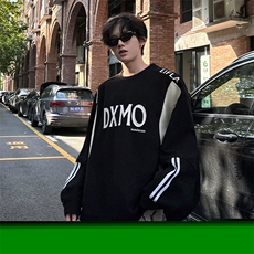 得物潮男华夫格卫衣宽松休闲套头休闲慵懒感卫衣常规P58加绒P68，男装卫衣，电商B319