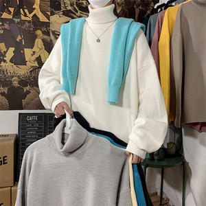 18色跑量 男士针织纯色高领圆领毛衣A367 M03 P45图片