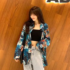 日系气质新款原宿文艺长袖衬衫简约潮流时尚流行ins百搭慵懒，男装衬衫，星座506A