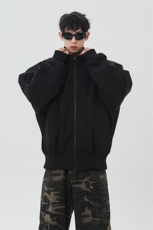 港风日系复古设计感拼接高领开衫夹克外套XZ213-JK4000-P60控88，男装夹克，星座213