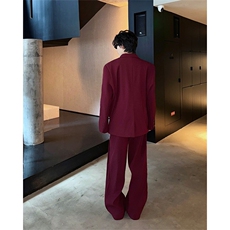 潮流休闲西装外套高级痞帅宽松韩版自带垫肩西服外套可整套搭配，男装西服，电商B319