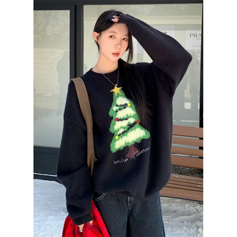 长袖圣诞毛衣男女款秋冬潮牌时尚轻奢百搭圆领情侣衫M5631,男装针织衫/毛衣,星座1116A（原606A-3）