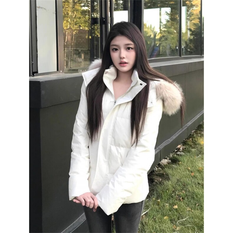 美式毛领连帽棉服女冬季加厚收腰显瘦学生棉袄外套8056-P110网图,男装棉衣,电商B245