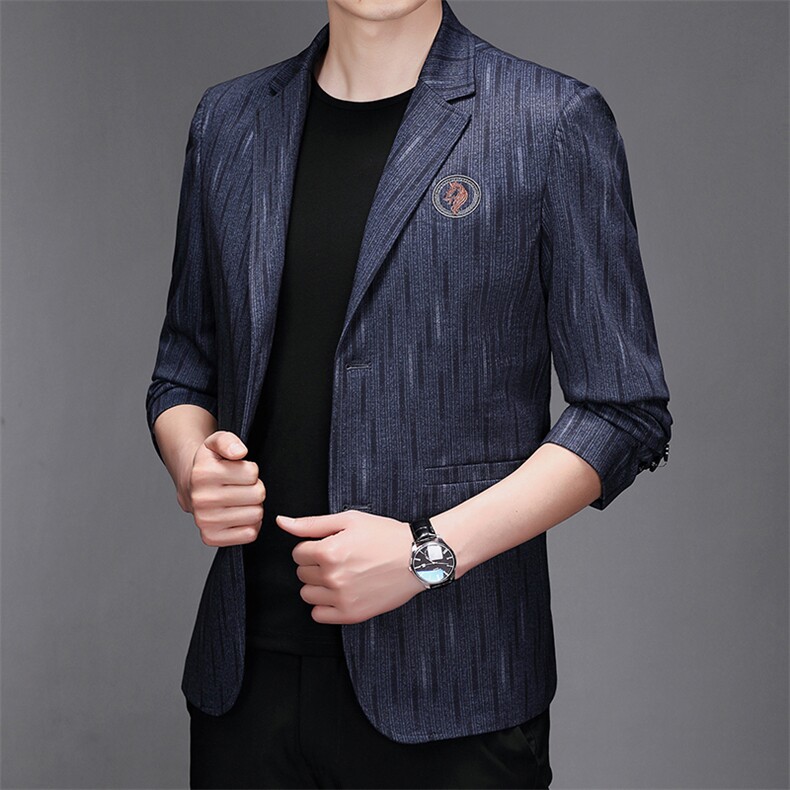 西服男士潮流2024年时尚休闲青年小西装商务正装学生职业装外套,男装西服,钱塘6003（原4033）