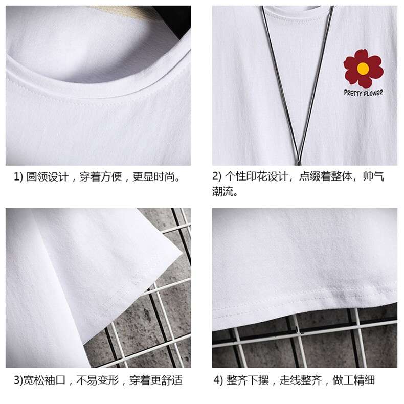 TD56257-P35短袖t恤套装男短裤两件套男装搭配一套帅气网格,男装T恤,电商A040A