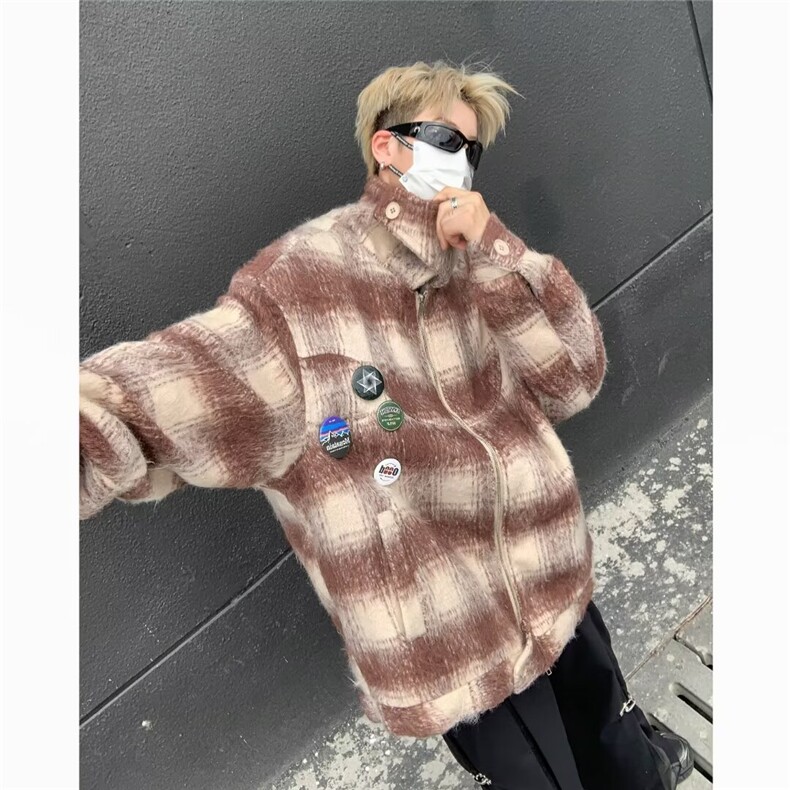 美式秋冬季新款外套海马毛呢布双层送徽章W9292P95,女装短外套,星座1116-2