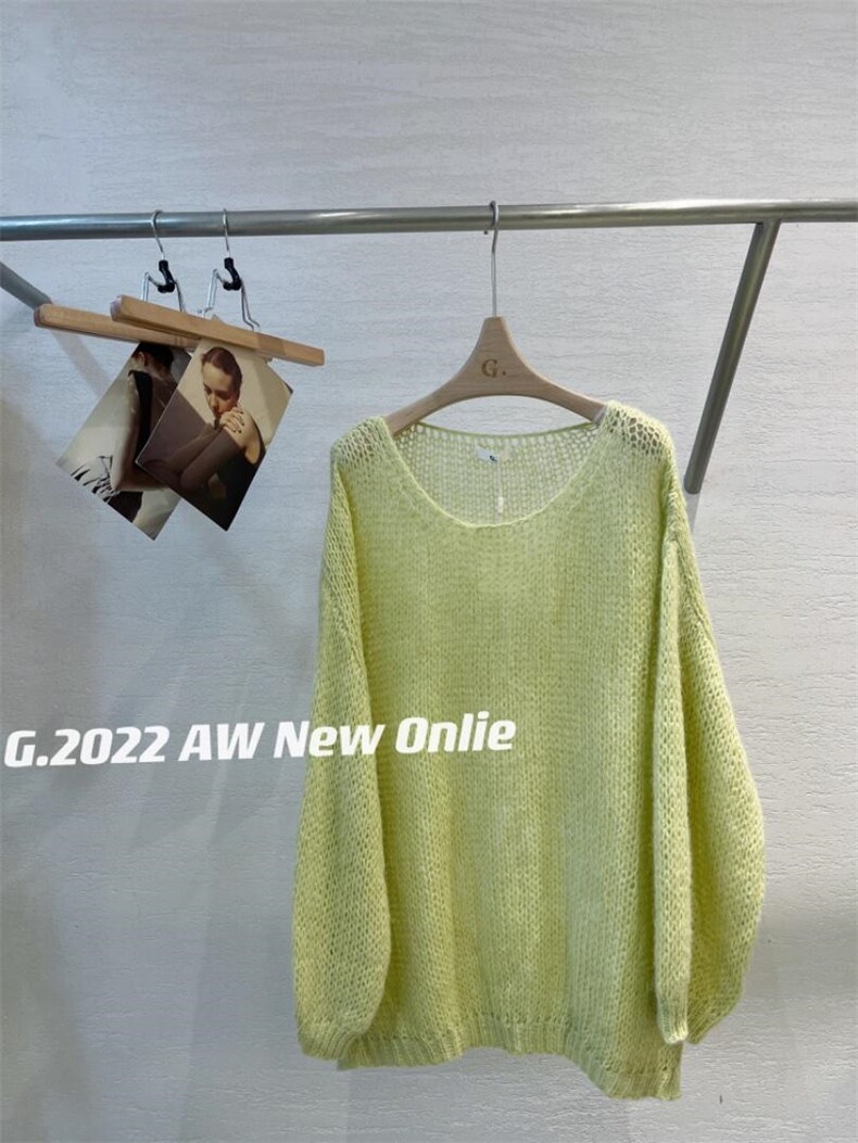 马海毛针织毛衣均码现货，女装针织衫/毛衣，G