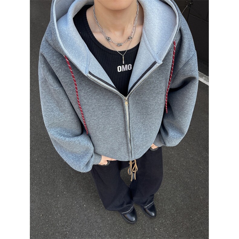 重磅拼色男女连帽卫衣特P58M-3XL,男装卫衣,电商B325