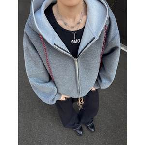 重磅拼色男女连帽卫衣特P58M-3XL,牛油果色毛衣穿搭图图片