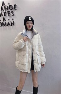 韩版休闲宽松A版羽绒服,女装羽绒服,那简