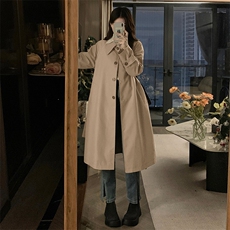 风衣女2025新款春秋英伦风高级感宽松休闲中长款春装外套C661-145，男装风衣，星座911-2(原星座613-2）