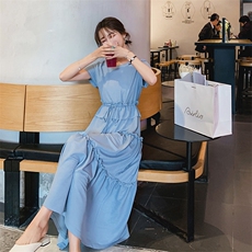 2021夏季新款现货255-7085-P85控138法式蛋糕连衣裙，女装连衣裙，浙宝288（原255）