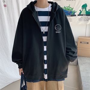 KS21072-P38 加绒P43 连帽开衫卫衣男运动外套大码班服图片