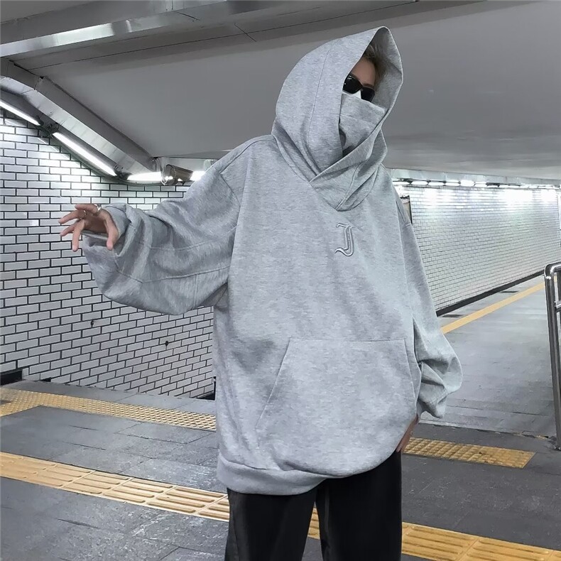 秋冬季i人社恐卫衣连帽高领男女潮牌美式外套潮W86999-p45加绒55,男装卫衣,星座1008