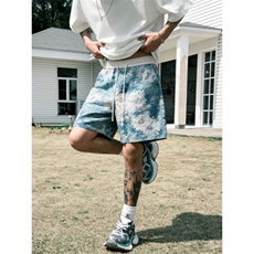 现货！夏季短裤休闲裤满印工艺五分裤A061-AD01509-特P25，男装牛仔裤，电商A061