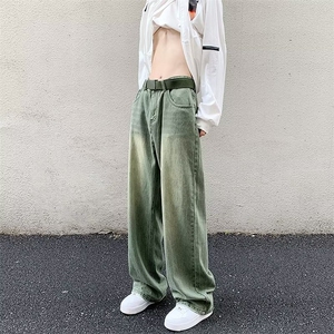 牛仔裤男秋季潮大码休闲裤子高街C877P44图片