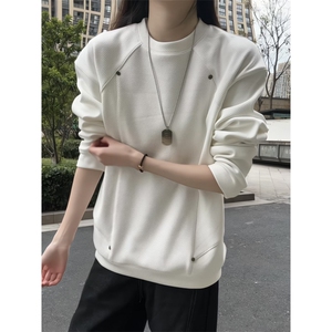 【现货五千件】肌理感设计稿银狐绒加绒圆领卫衣 特P3878图片
