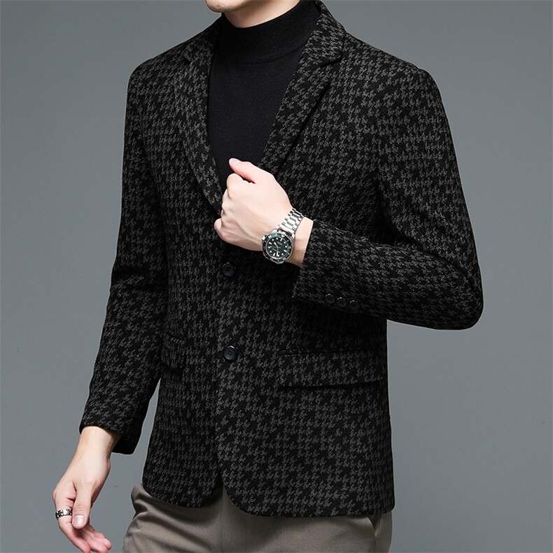新款2023春秋季男式装西服外套商务休闲男单西中年时尚百搭外套,男装西服,电商B212（原钱塘6029）