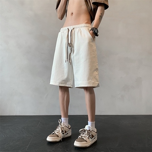 美式高街工装短裤夏季款飘带设计休闲五分裤XZ211-1-K2324-P45图片
