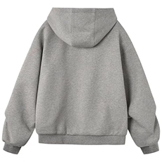 抖音得物高品质二开26春装美式重磅宽松结构双面连帽卫衣外套W68，女装短外套，电商A486-1