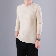 2025年秋季青春流行圆领长袖套头加厚，男装羊毛衫，圣强羊绒