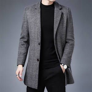CKM808钱塘2020-2中年男士商务休闲中长款百搭简约西装外套P152图片