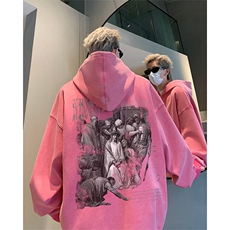 男装加厚卫衣男美式复古宽松连帽卫衣外套XZ514-2-Z2221-P70，女装短外套，星座514-2(原B239)