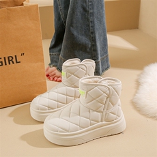 加绒高帮雪地靴女2024冬季新款学生ins韩版保暖休闲鞋棉鞋，女鞋雪地靴，电商A223