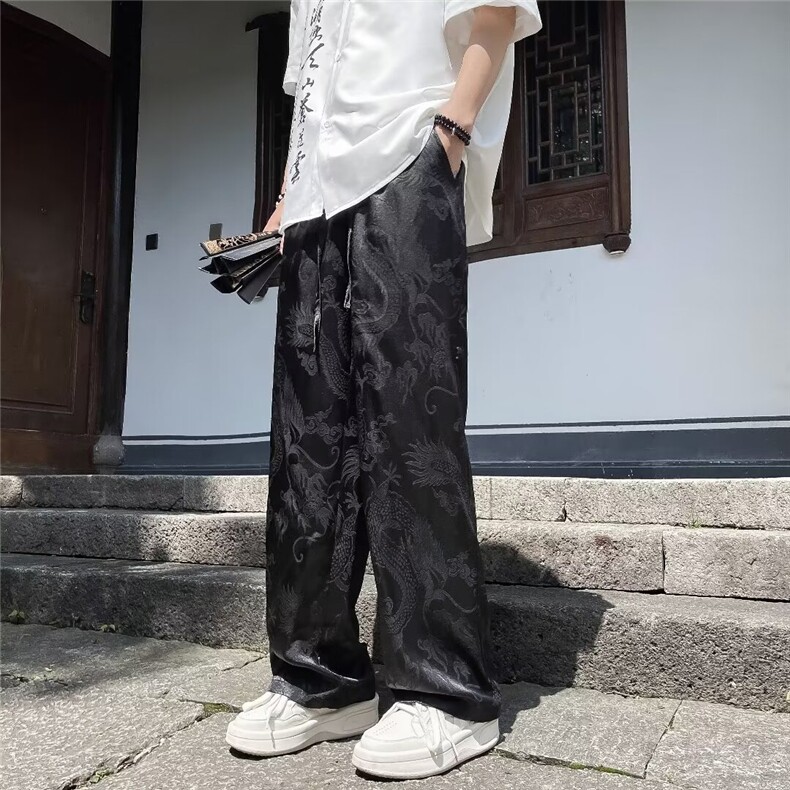 男新款青少年时尚休闲裤提花布包边冰丝K9540P38,男装休闲裤,星座1116-2