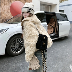 2025年冬季休闲风皮毛一体外套2b082-2230-p220-k330，女装皮草，2B082
