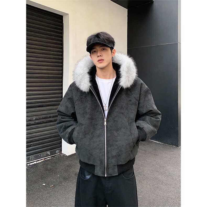 XZ514-2-25106-P70大理石座山雕连帽绒毛刺绣外套冬季棉服夹克,男装夹克,星座514-2(原B239)