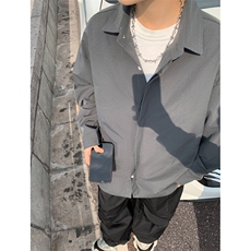 ！2025春季新款男士纯色长袖衬衣简约白衬衫CS06特P35，男装衬衫，电商B220